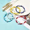 Evil Eye Handmade Polymer Clay Beads Stretch Bracelet for Girl Women BJEW-JB06814-2