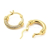 Brass Micro Pave Clear Cubic Zirconia Hoop Earrings EJEW-Q785-06G-2