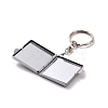 Iron Folding Mirror Keychain DIY-D079-01B-4
