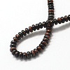 Rondelle Natural Mahogany Obsidian Bead Strands G-Q446-02-2