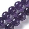 Natural Amethyst Beads Strands G-P428-08-10mm-2