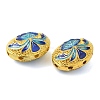 Rack Plating Brass Enamel Beads KK-P276-26A-01G-2