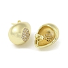 Brass with Cubic Zirconia Stud Earrings EJEW-Q799-02B-G-2