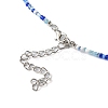 Alloy Enamel Heart Charm Necklace NJEW-PH01493-04-2