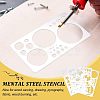 Fingerinspire 4Pcs 4 Style Custom 304 Stainless Steel Cutting Dies Stencils DIY-FG0002-08-5