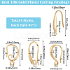 Beebeecraft 32Pcs 4 Style Brass & 316 Surgical Stainless Steel Earring Hooks KK-BBC0012-58-2