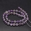 Faceted Natural Ametrine Round Bead Strands G-F266-15-8mm-2