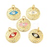 Rack Plating Brass Micro Pave Cubic Zirconia Pendants KK-P277-26G-1