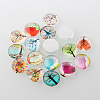 Tree of Life Printed Half Round/Dome Glass Cabochons GGLA-A002-25mm-GG-2