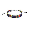 Cotton Flat Cord Bracelet with Wax Ropes PW-WG81226-17-1