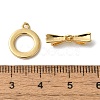 Brass Micro Pave Clear Cubic Zirconia Toggle Clasps KK-N254-70G-4