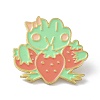 Strawberry & Frog Enamel Pin JEWB-P008-C04-1