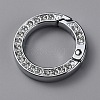 Alloy Crystal Rhinestone Spring Gate Rings FIND-WH0129-34A-P-1