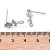 Brass Micro Pave Cubic Zirconia Studs Earring Findings KK-K364-04P-3