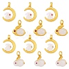 12Pcs 4 Style Alloy Glass Charms FIND-SZ0002-85-1