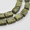 Rectangle Natural Serpentine/Green Lace Stone  Beads Strands G-N0154-07-1