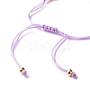 Flat Round with Evil Eye Resin Braided Beads Bracelet BJEW-JB07350-8