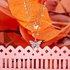 Alloy Butterfly Pendant Necklaces for Women JN1064A-5