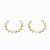 Brass Cuff Earrings X-KK-S356-154G-NF-1