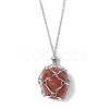 Non-Tarnish Stainless Steel Macrame Pouch Empty Stone Holder for Necklace Makings NJEW-JN04825-01-2