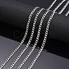 304 Stainless Steel Twisted Chains for Men's Necklace Making CHS-K001-86-3