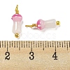 Mushroom Glass Charms KK-C046-02C-3