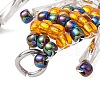Handmade Glass Seed Beads Woven Pendants PALLOY-MZ00214-02-4