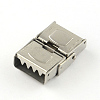Smooth Surface 201 Stainless Steel Watch Band Clasps STAS-R063-80-3