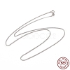 Anti-Tarnish Rhodium Plated 925 Sterling Silver Wheat Chains Necklace for Women STER-I021-07P-2