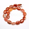 Natural Striped Agate/Banded Agate Oval Bead Strands G-L175A-16-2