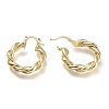 Brass Hoop Earrings EJEW-P264-A10-G-3