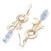 Dyed Natural Quartz Crystal Pendants Earrings EJEW-TA00424-4