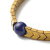 Natural Lapis Lazuli(Dyed) Stretch Bracelets Set for Girl Women BJEW-JB06805-02-8