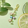 Resin Flower Pendant Decorations HJEW-JM01953-2