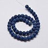 Natural Lava Rock Round Bead Strands G-I124-8mm-11-3