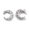 Brass Micro Pave Clear Cubic Zirconia Charms KK-E068-VF275-1