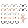 Beadthoven 24Pcs 6 Styles Zinc Alloy Spring Gate Rings FIND-BT0001-25-21