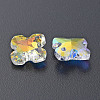 Electroplated Glass Charms EGLA-N006-013D-4