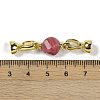 Natural Rhodochrosite with Brass Fold Over Clasps G-G141-02G-12-3