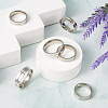 Yilisi 6Pcs 6 Style 202 & 304 Stainless Steel Grooved Finger Ring for Men Women RJEW-YS0001-01-5