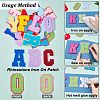 Alphabet Towel Embroidery Style Cloth Iron on/Sew on Patches DIY-WH0308-183-5