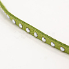 Silver Aluminum Studded Faux Suede Cord LW-D004-12-S-2