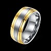 Men's Titanium Steel Finger Rings RJEW-BB27605-A-8-7