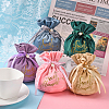 10Sets 5 Colors Velvet Jewelry Drawstring Gift Bags TP-CJ0001-02-5