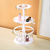 3-Tier Rotatable Round Acrylic Jewelry Display Tower with Tray PAAG-PW0011-04B-1