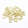 Rack Plating Alloy Letter Charms PALLOY-G255-G-1