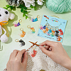 12Pcs 6 Colors Goldfish Locking Stitch Markers HJEW-PH01601-3