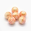 Opaque Spray Painted Glass Beads LAMP-P050-D01-10mm-1