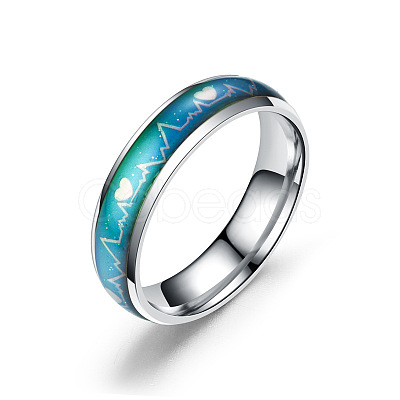 Non-Tarnish Heart Beat Mood Ring VALE-PW0001-039C-04-1