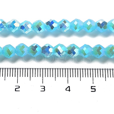 Electroplate Glass Beads Strands GLAA-A014-01D-1